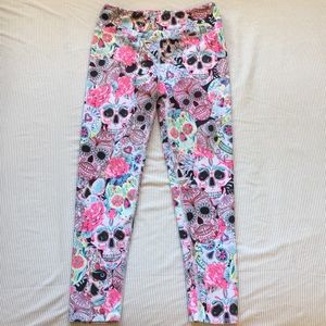 Brand New EVCR Sugar Skull + Cactus Leggings sz M